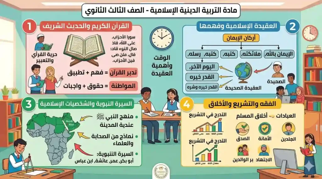 التربية الدينية الإسلامية للصف الثالث الثانوي