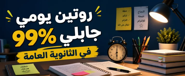 روتين يومي للدراسة والتحصيل