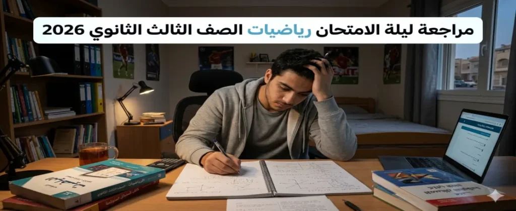 مراجعة ليلة الامتحان رياضيات الصف الثالث الثانوي 2026
