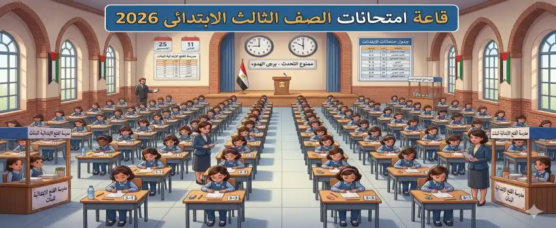 جدول امتحانات الصف الثالث الابتدائي 2026