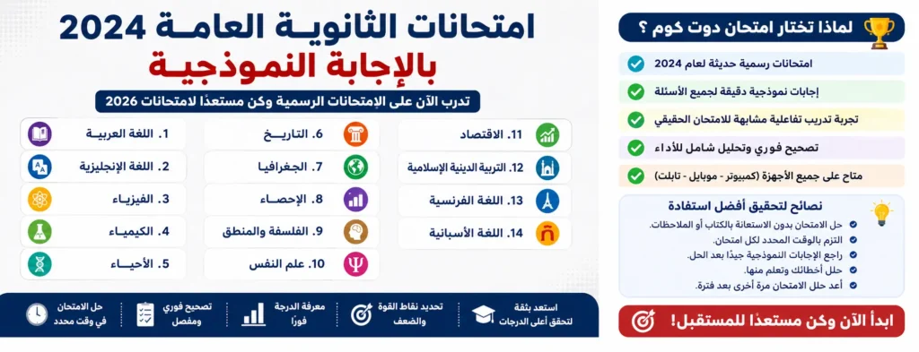 امتحانات الثانوية العامة 2025 بالإجابات النموذجية
